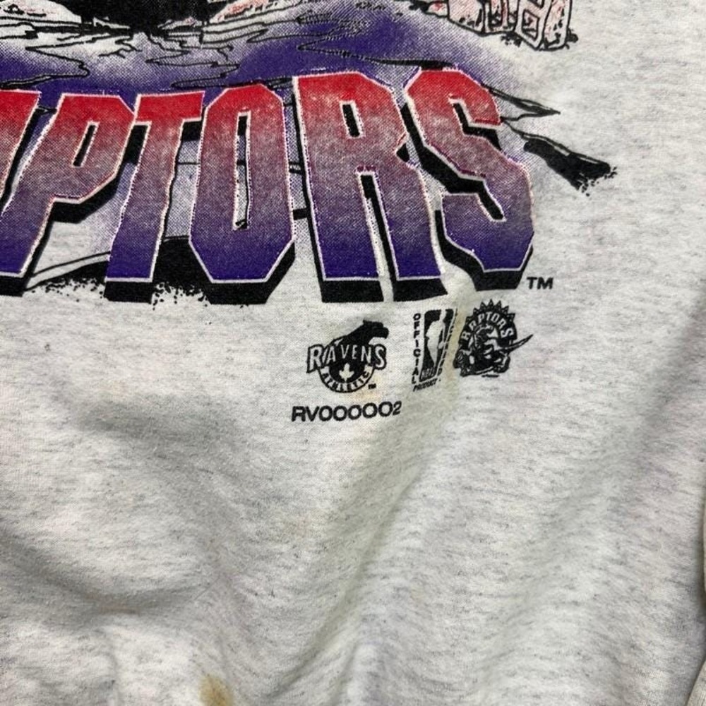 Vintage Toronto Raptors Sweatshirt Mens XL Gray 1990s NBA - Picture 3 of 10